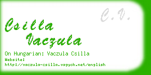 csilla vaczula business card